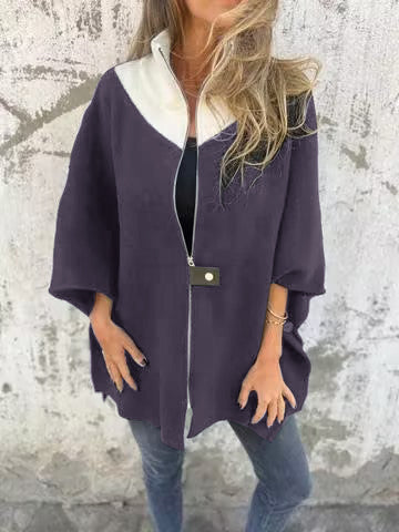 Rianne™ - Casual jack met opstaande kraag en ritssluiting