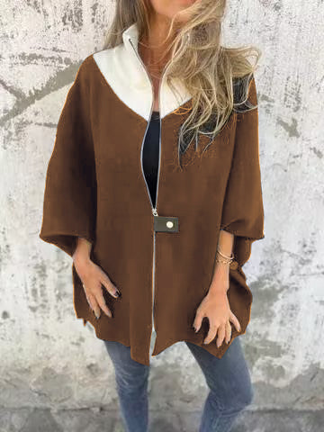 Rianne™ - Casual jack met opstaande kraag en ritssluiting