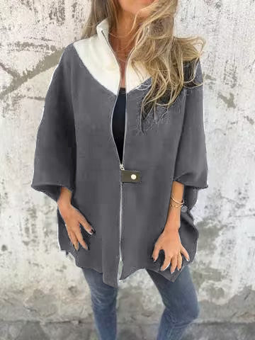 Rianne™ - Casual jack met opstaande kraag en ritssluiting