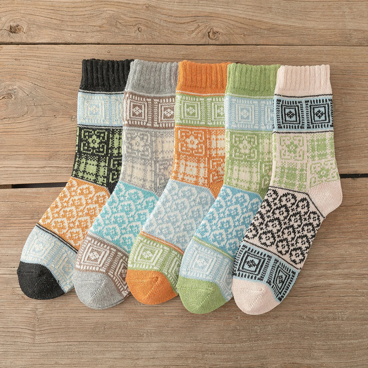 Thermosokken met print | 5-PACK