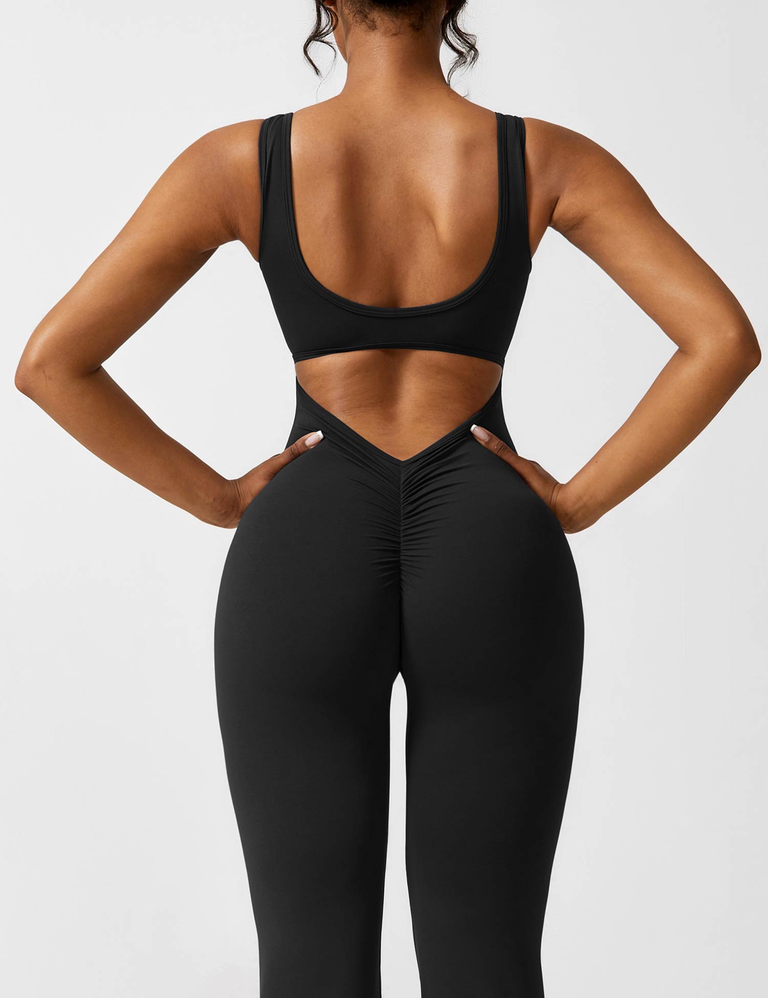 Denise - V-Rug Flared Jumpsuit voor Vrouwen