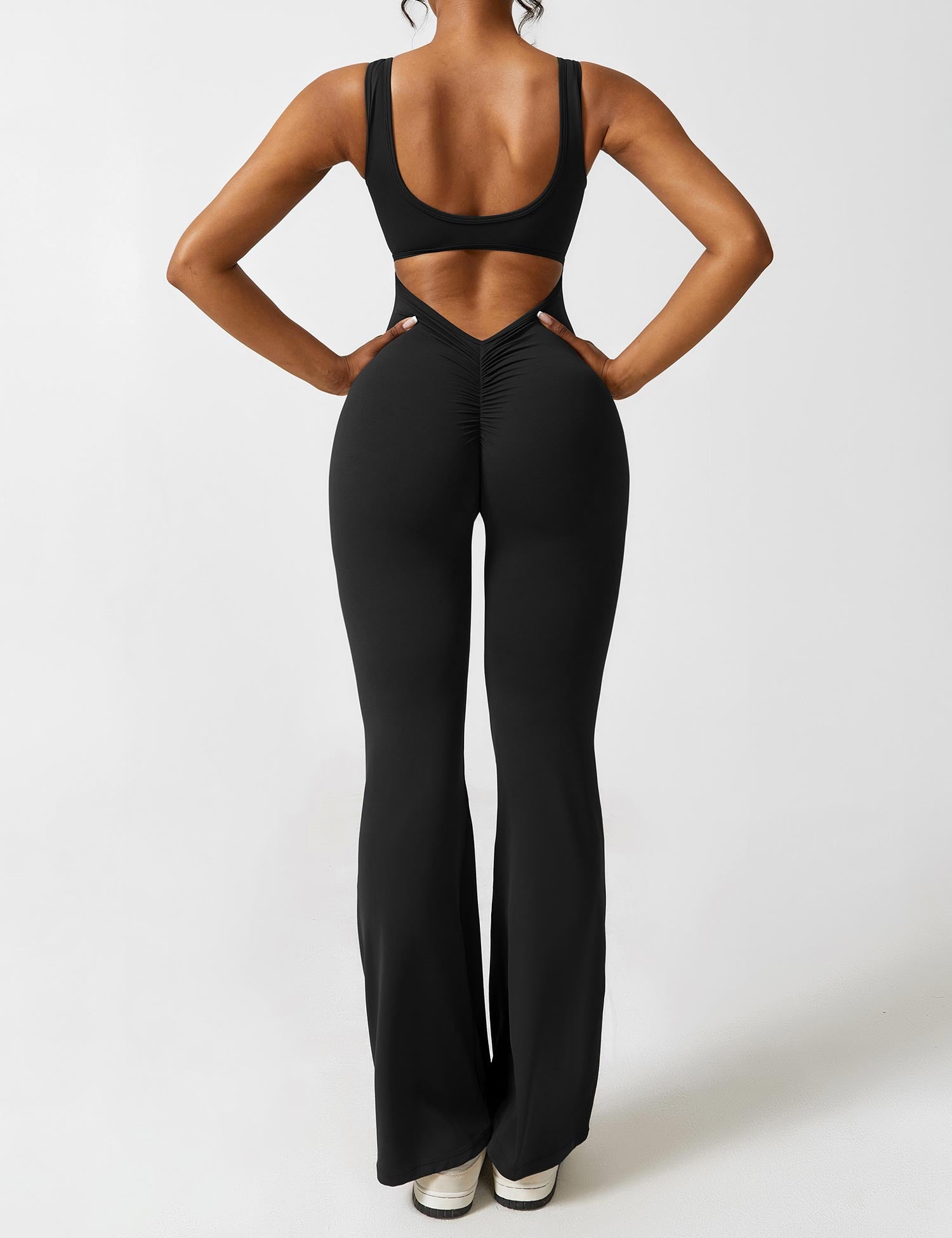 Denise - V-Rug Flared Jumpsuit voor Vrouwen