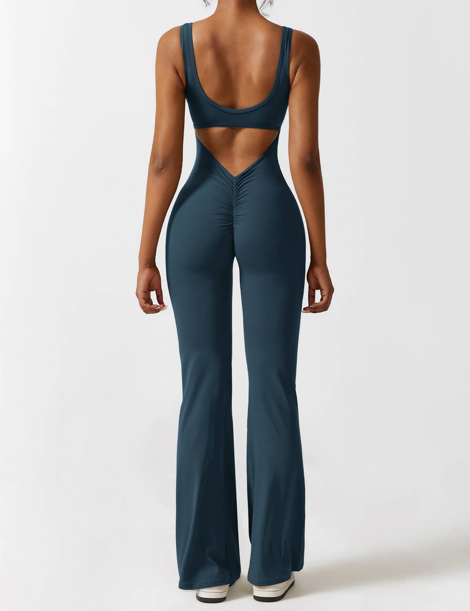 Denise - V-Rug Flared Jumpsuit voor Vrouwen