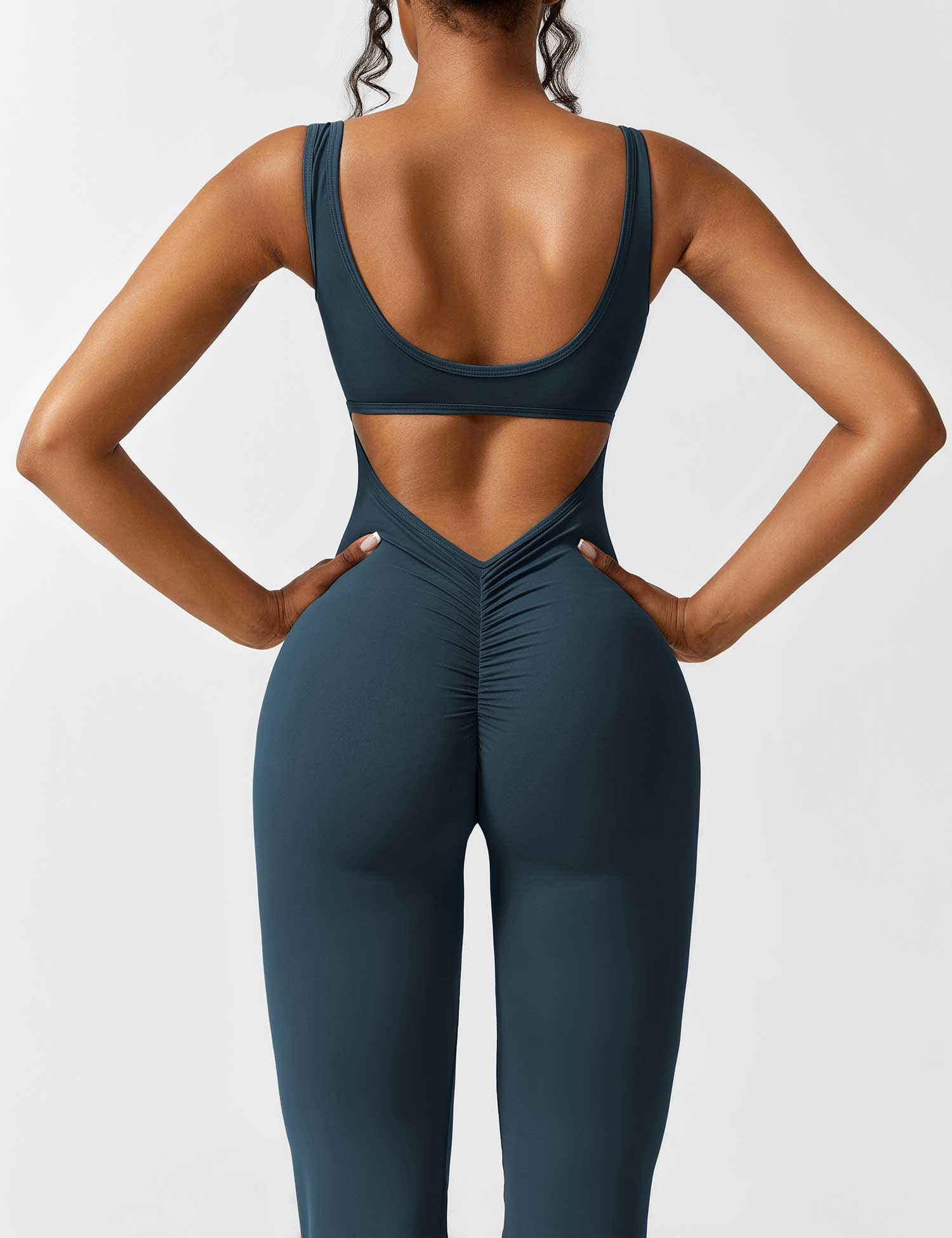 Denise - V-Rug Flared Jumpsuit voor Vrouwen