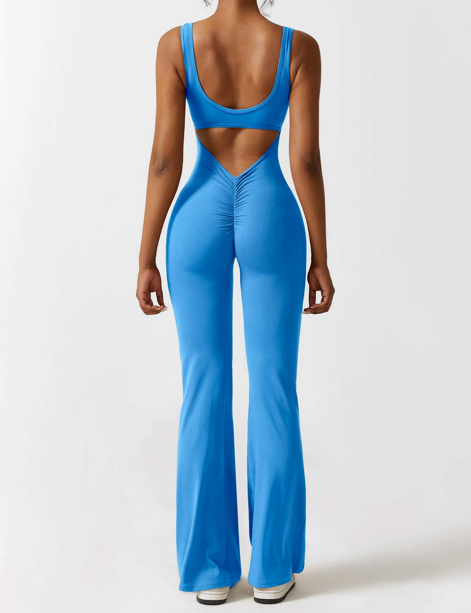 Denise - V-Rug Flared Jumpsuit voor Vrouwen