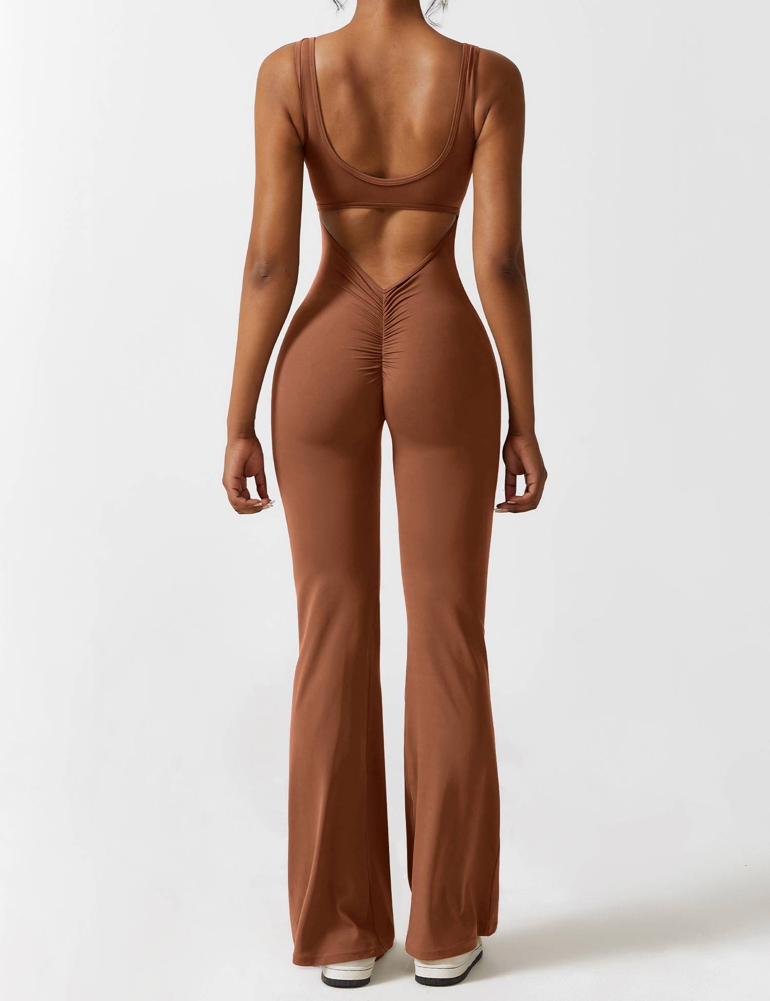 Denise - V-Rug Flared Jumpsuit voor Vrouwen