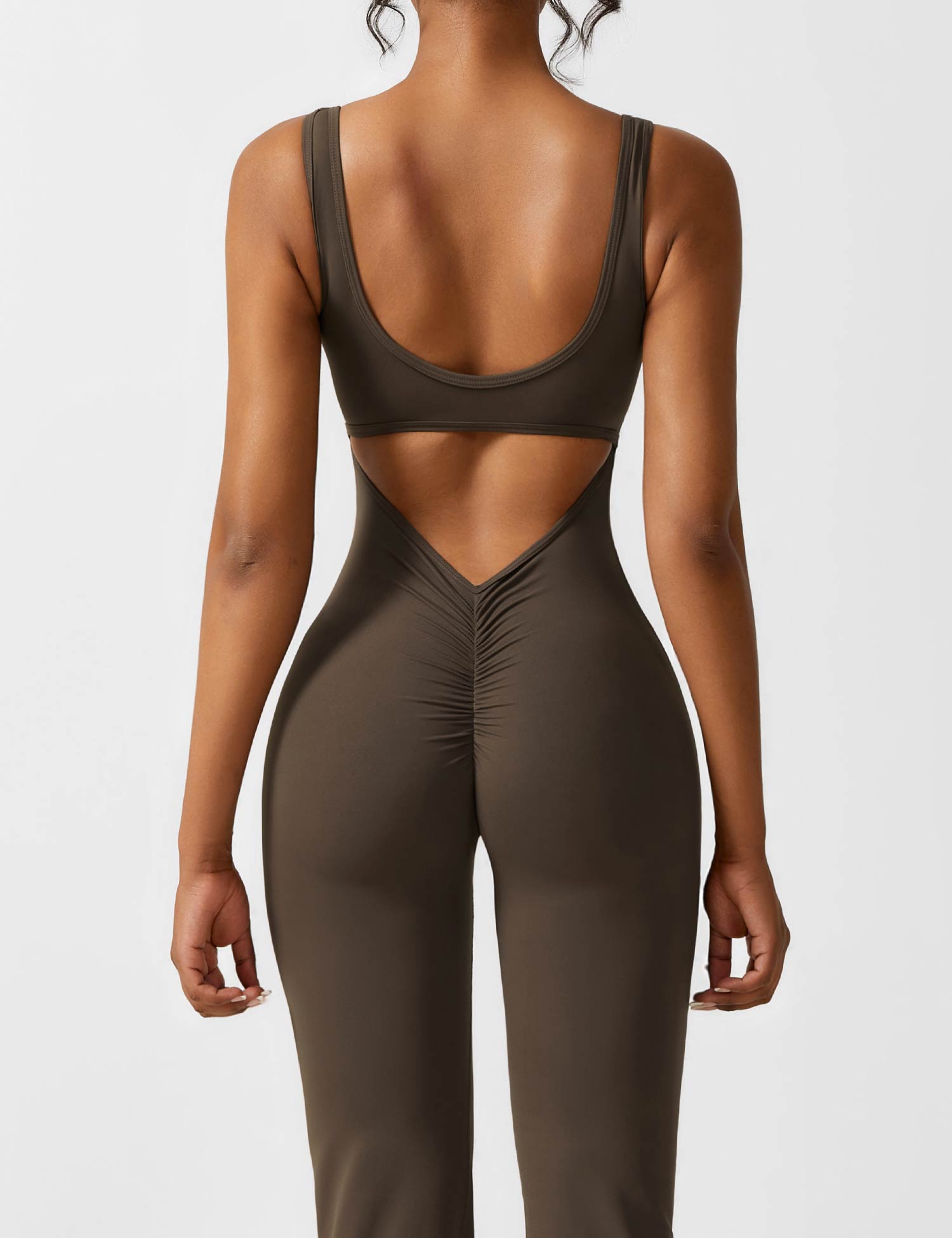 Denise - V-Rug Flared Jumpsuit voor Vrouwen