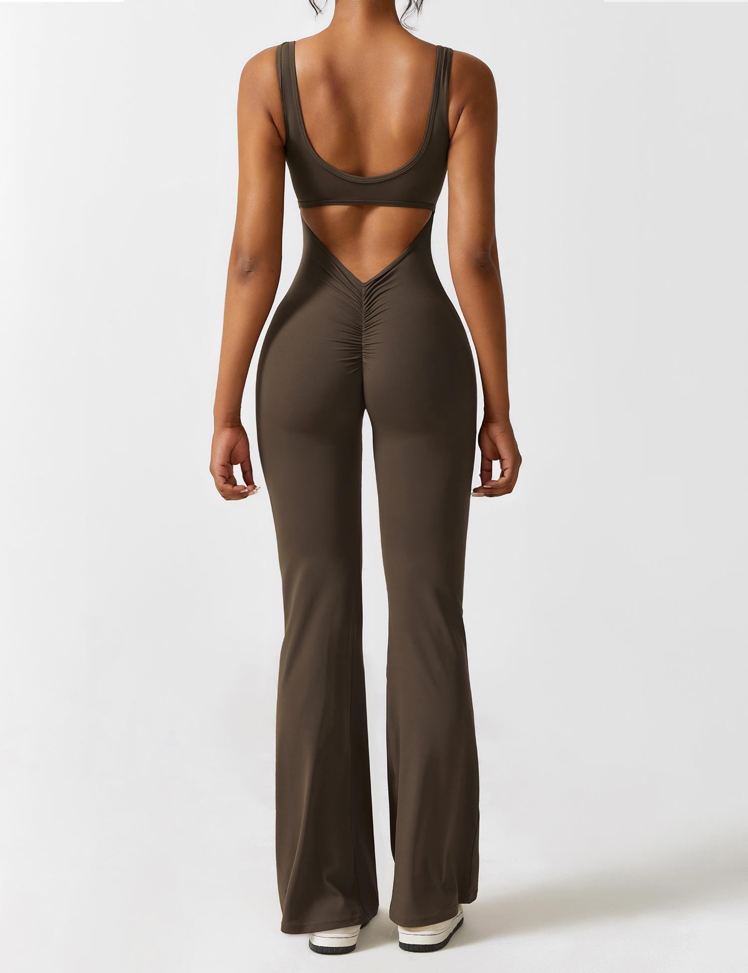 Denise - V-Rug Flared Jumpsuit voor Vrouwen