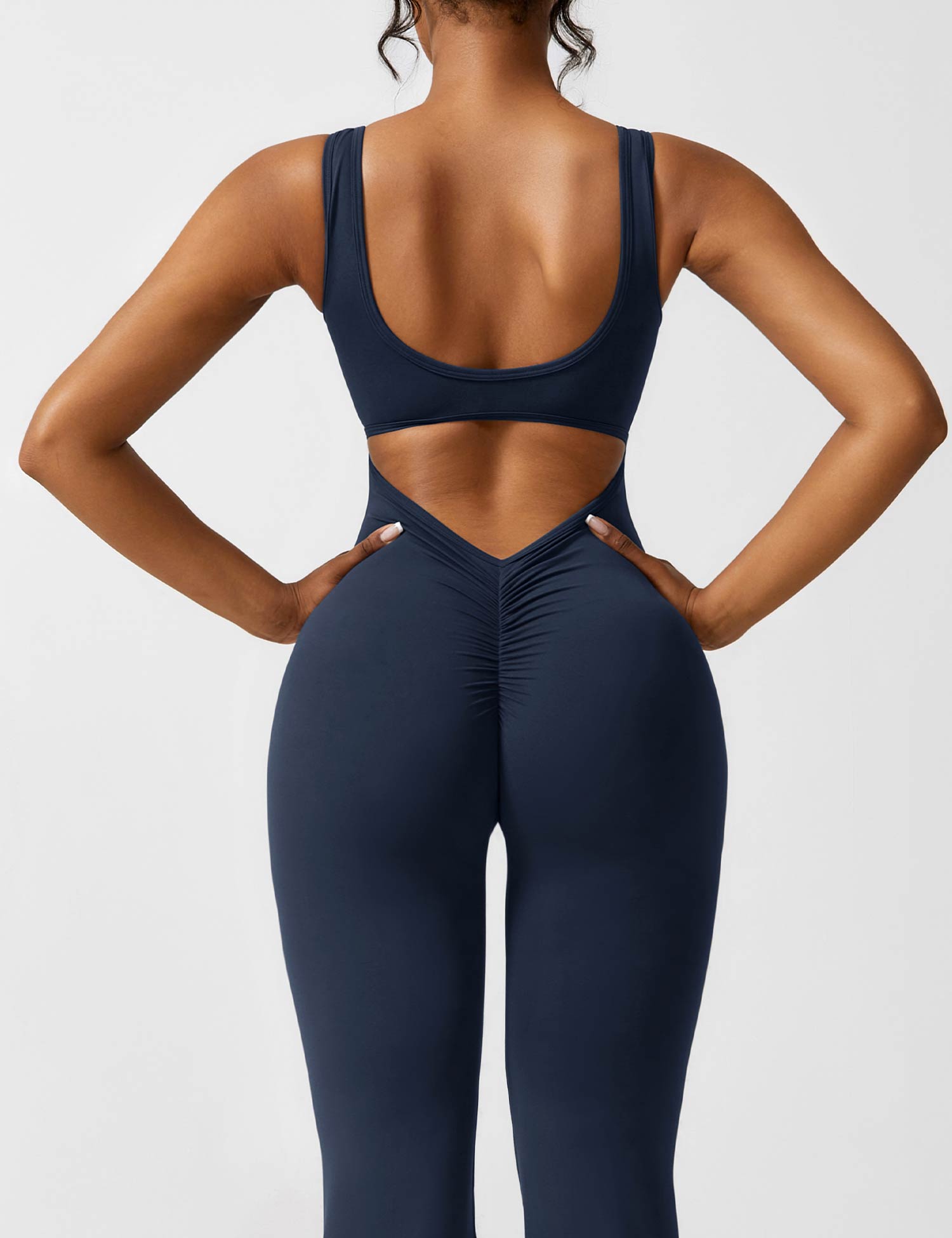 Denise - V-Rug Flared Jumpsuit voor Vrouwen