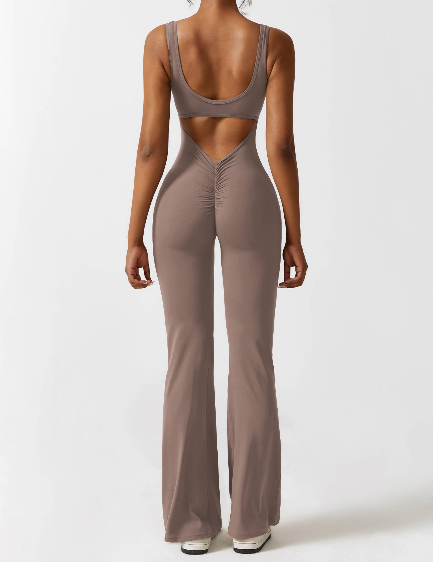 Denise - V-Rug Flared Jumpsuit voor Vrouwen