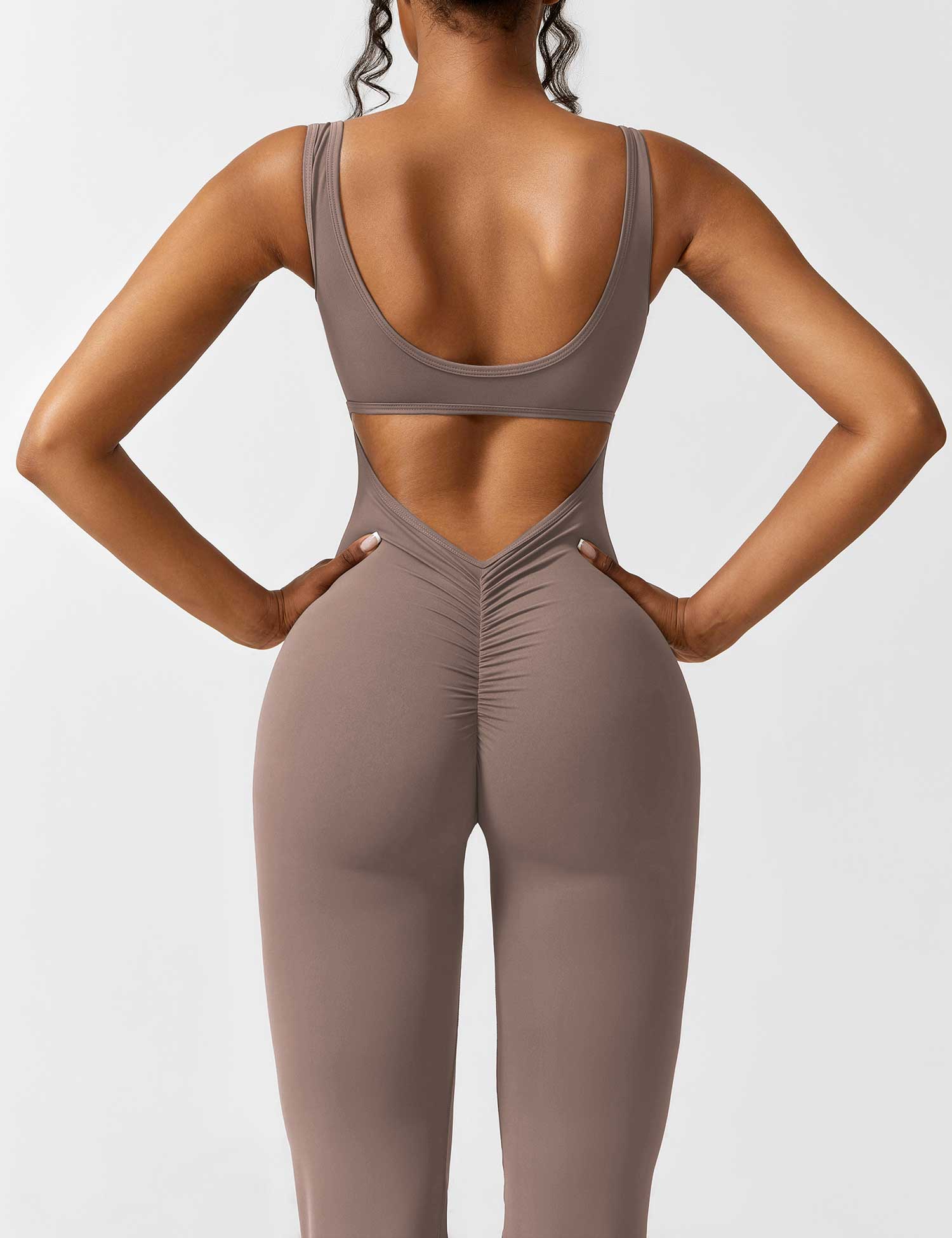 Denise - V-Rug Flared Jumpsuit voor Vrouwen