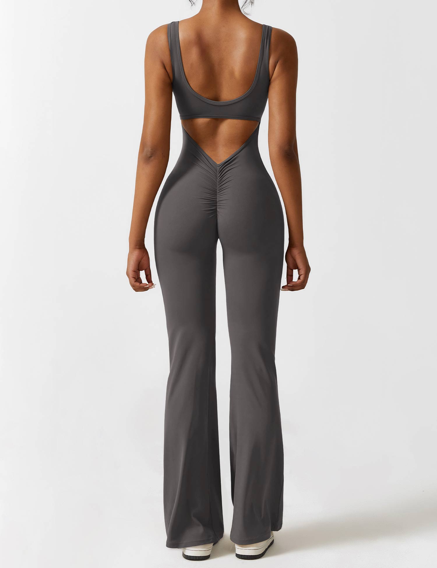 Denise - V-Rug Flared Jumpsuit voor Vrouwen