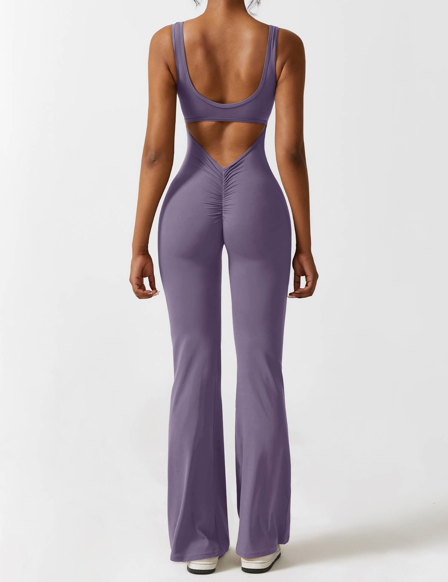 Denise - V-Rug Flared Jumpsuit voor Vrouwen