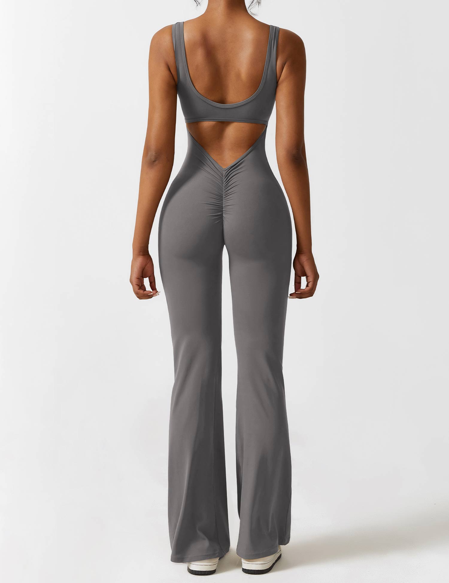 Denise - V-Rug Flared Jumpsuit voor Vrouwen