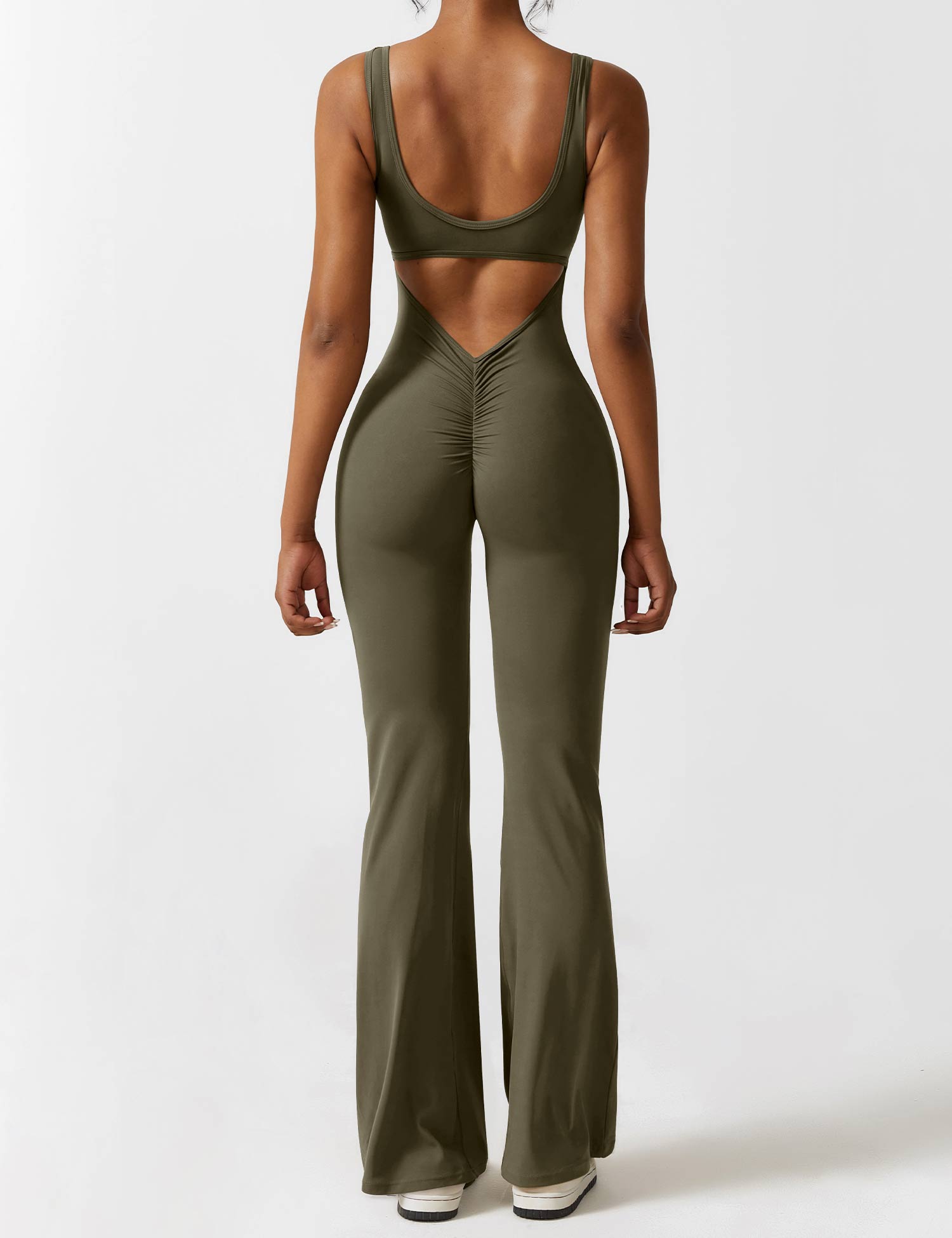 Denise - V-Rug Flared Jumpsuit voor Vrouwen