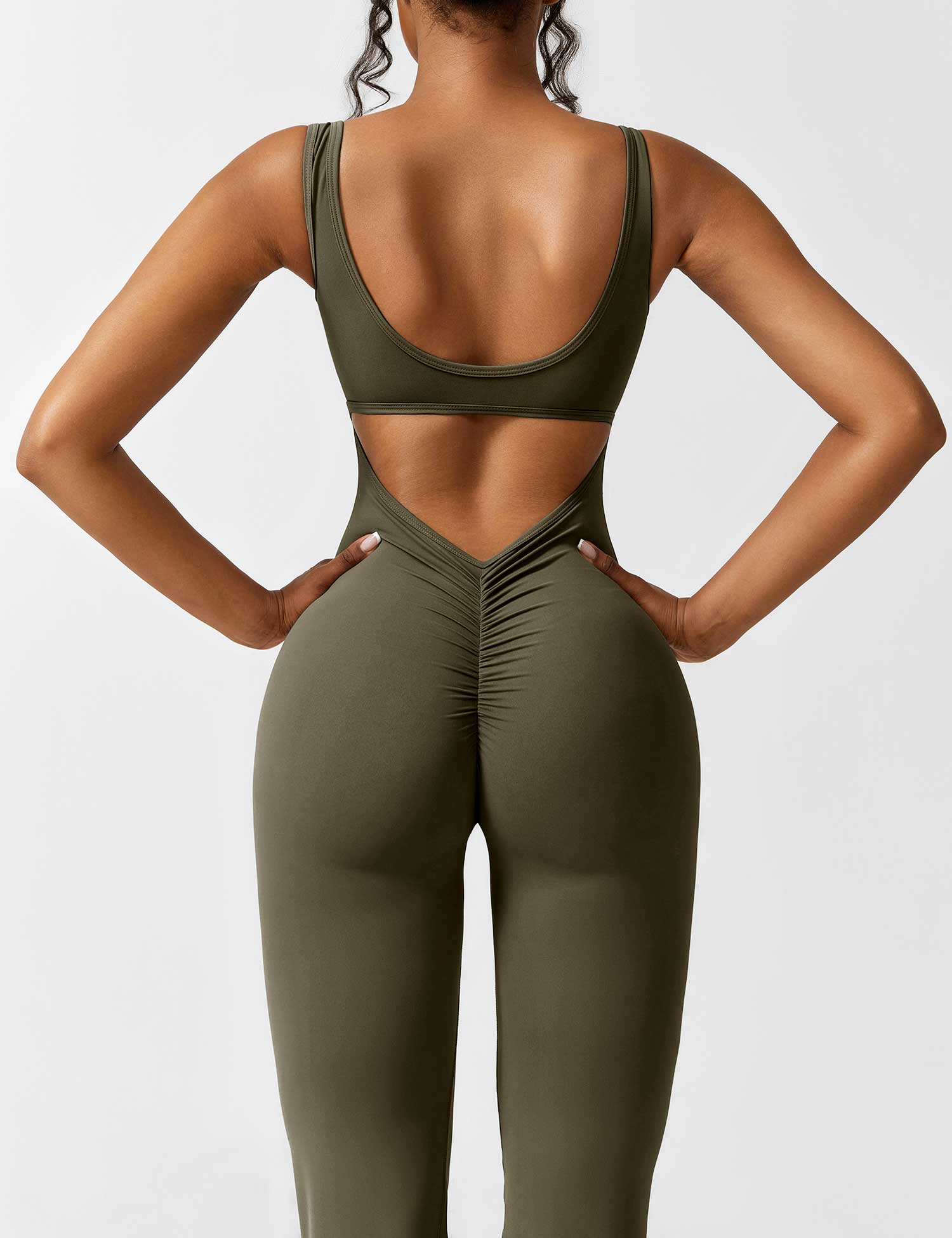 Denise - V-Rug Flared Jumpsuit voor Vrouwen