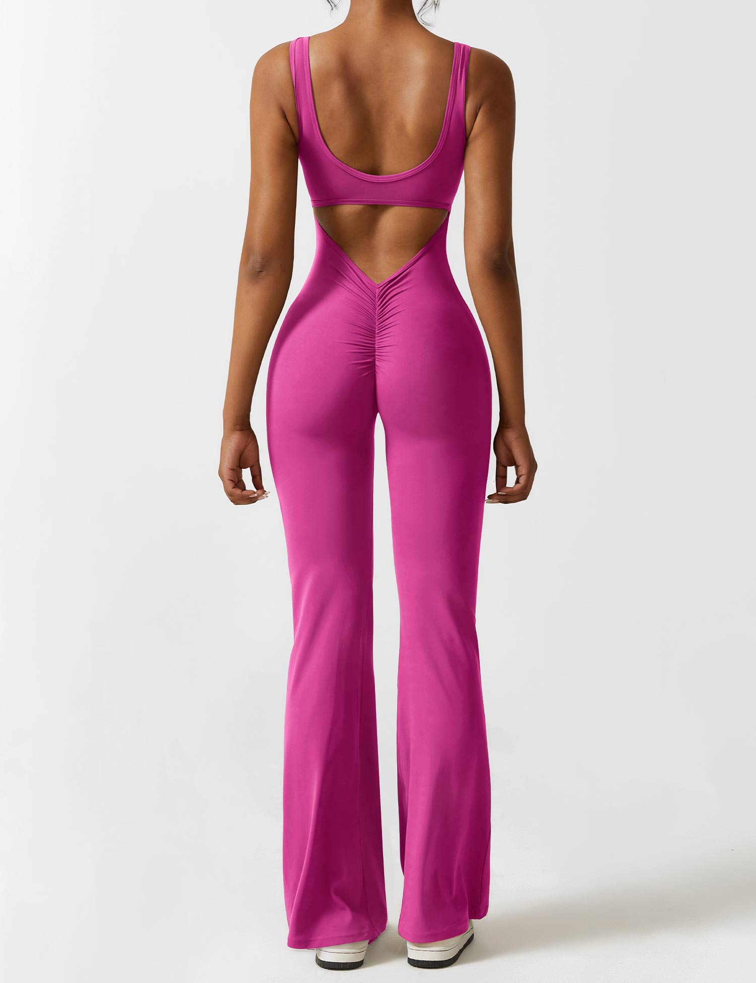 Denise - V-Rug Flared Jumpsuit voor Vrouwen