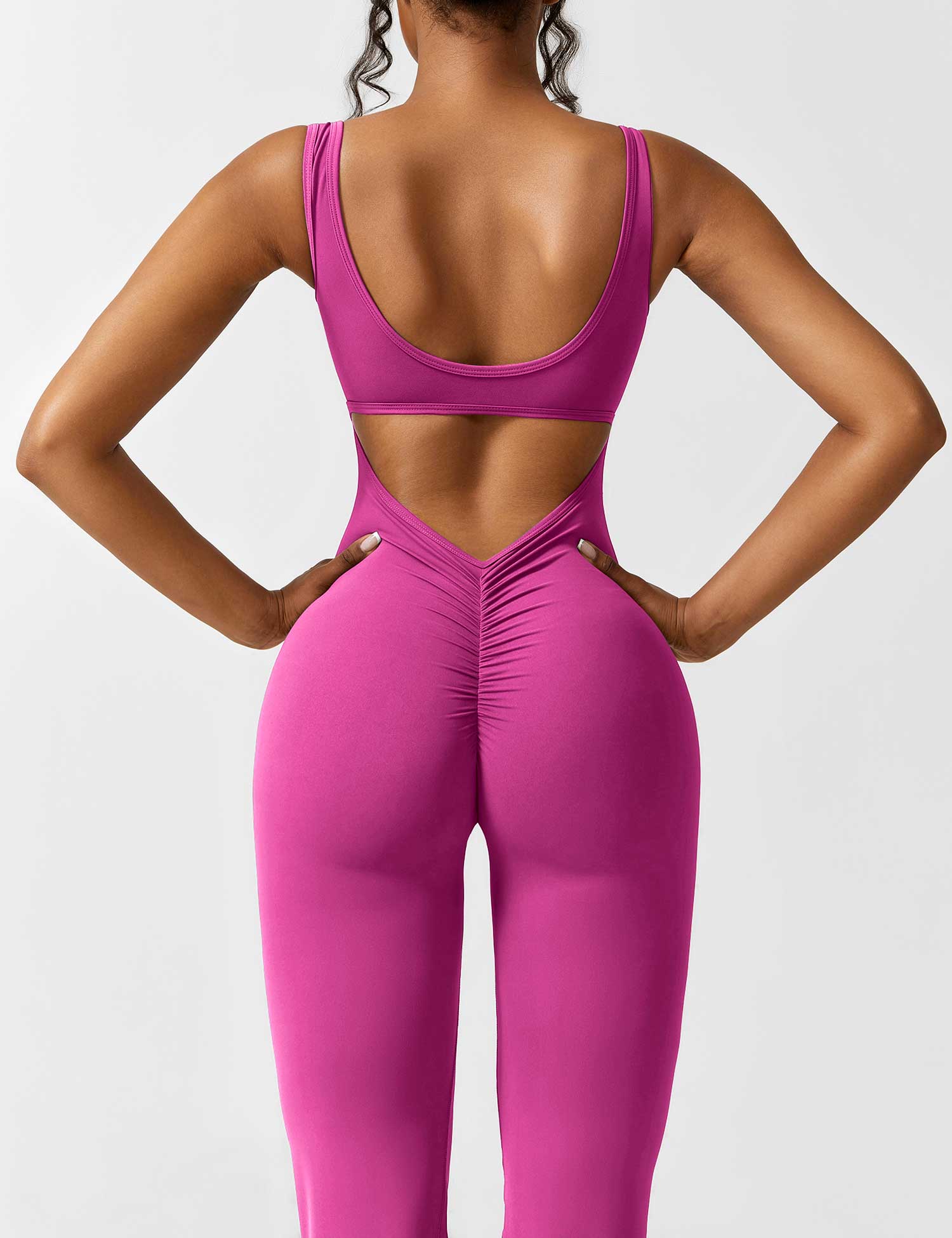 Denise - V-Rug Flared Jumpsuit voor Vrouwen