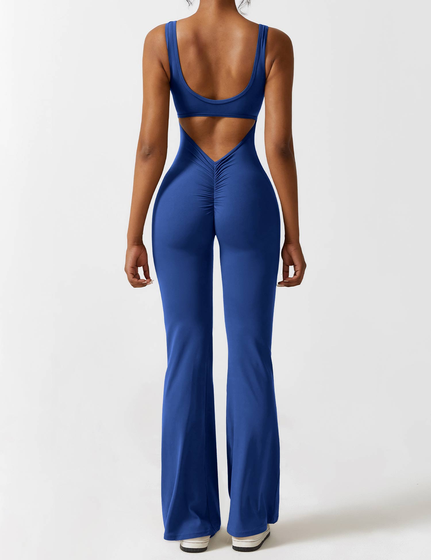 Denise - V-Rug Flared Jumpsuit voor Vrouwen