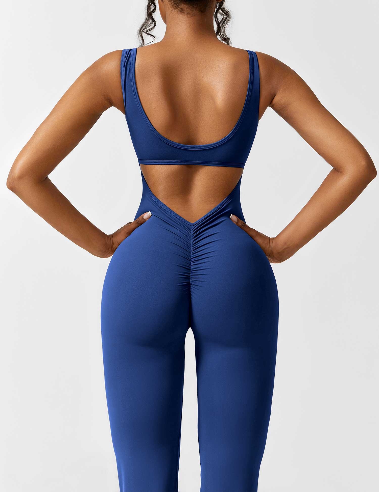 Denise - V-Rug Flared Jumpsuit voor Vrouwen