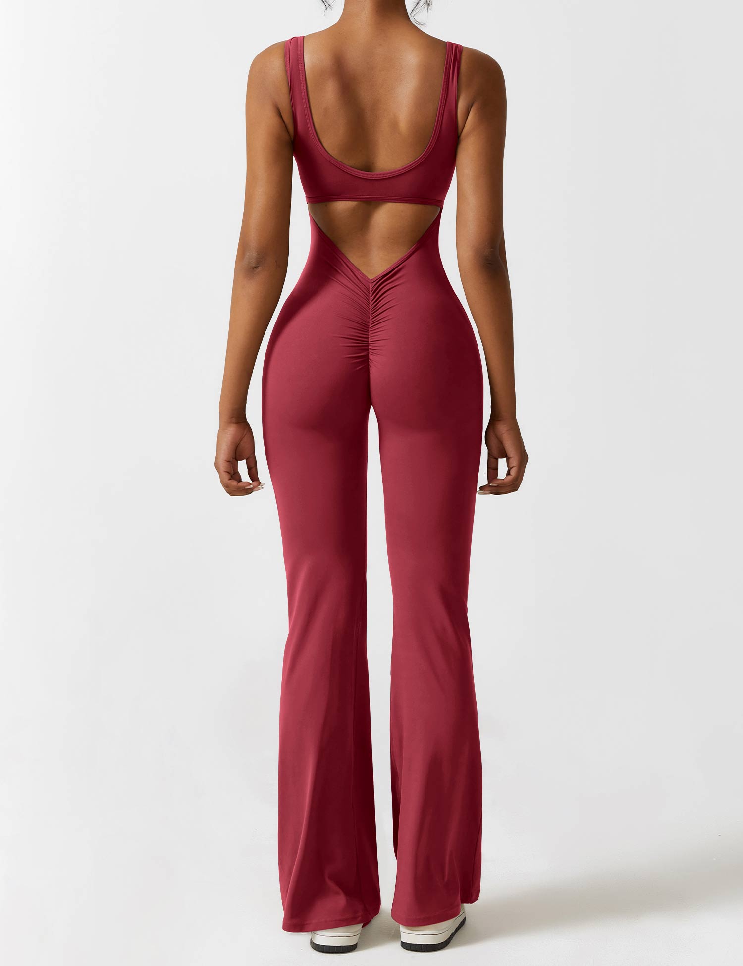 Denise - V-Rug Flared Jumpsuit voor Vrouwen