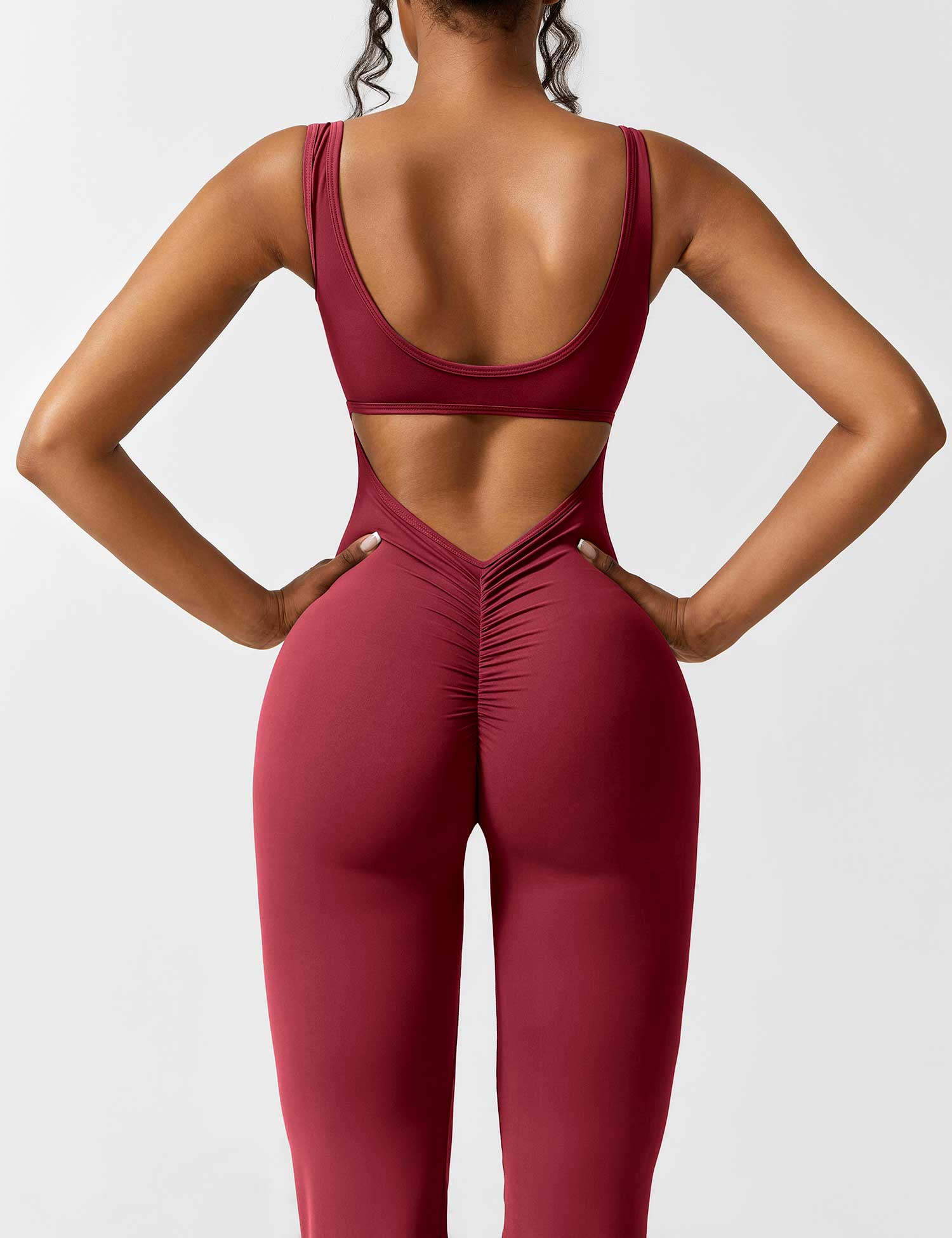 Denise - V-Rug Flared Jumpsuit voor Vrouwen