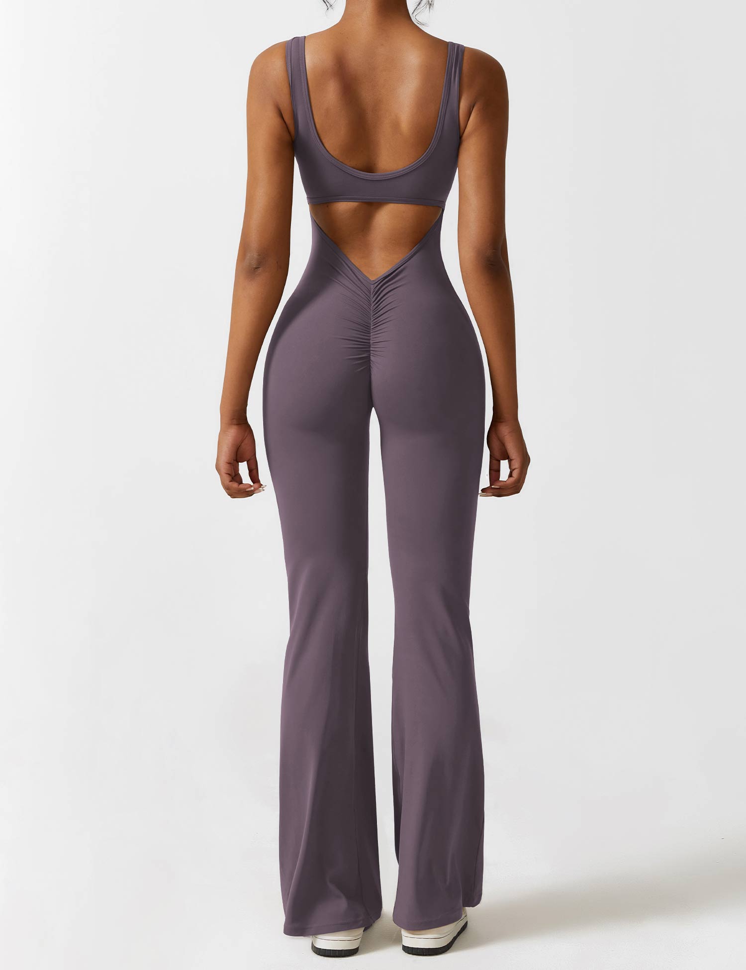 Denise - V-Rug Flared Jumpsuit voor Vrouwen