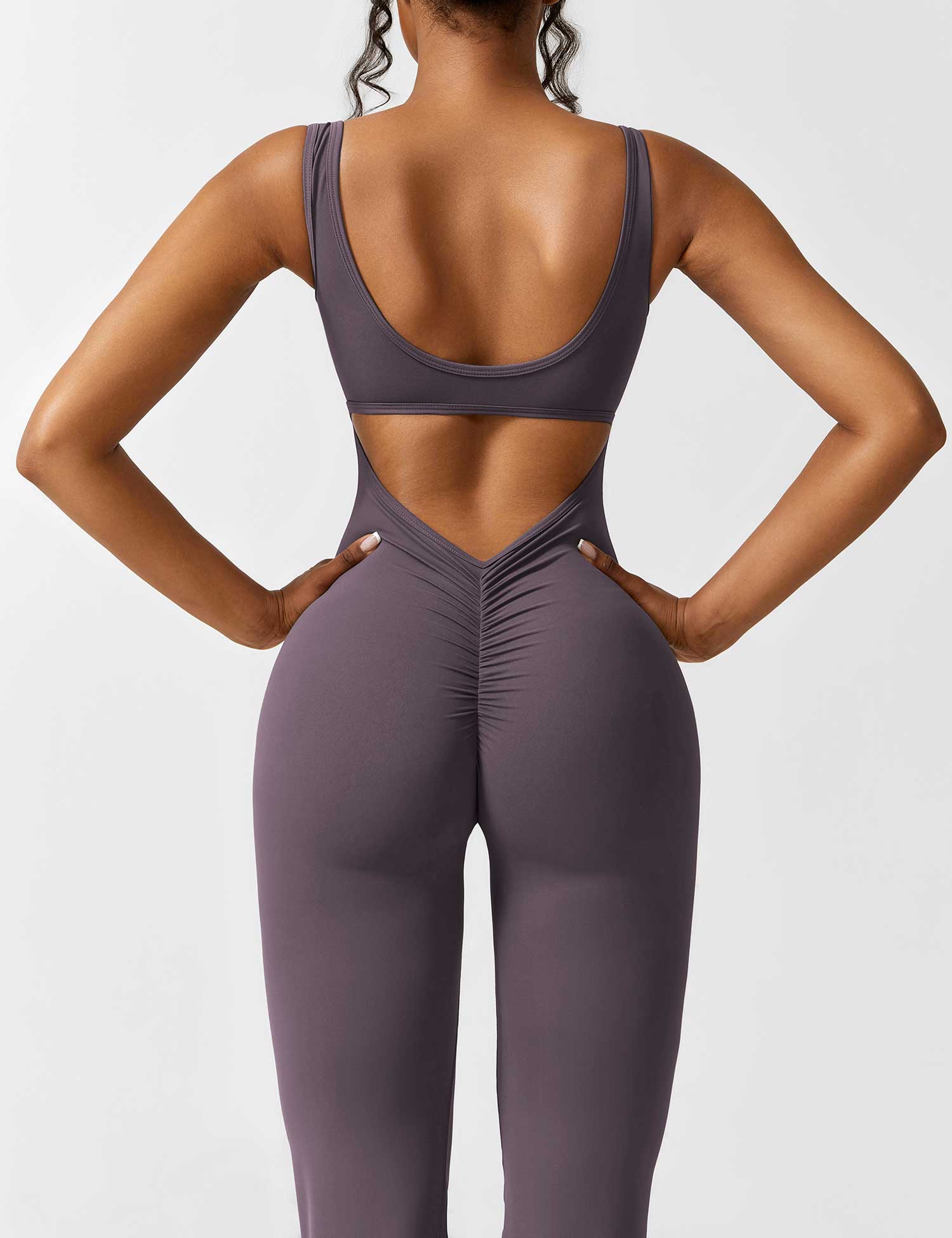 Denise - V-Rug Flared Jumpsuit voor Vrouwen