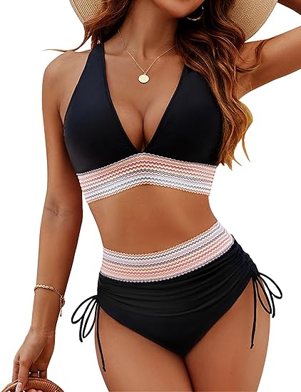 💃High Waisted Tummy Control Bikini Set