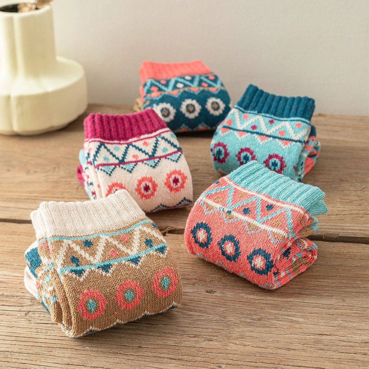 Thermosokken met print | 5-PACK