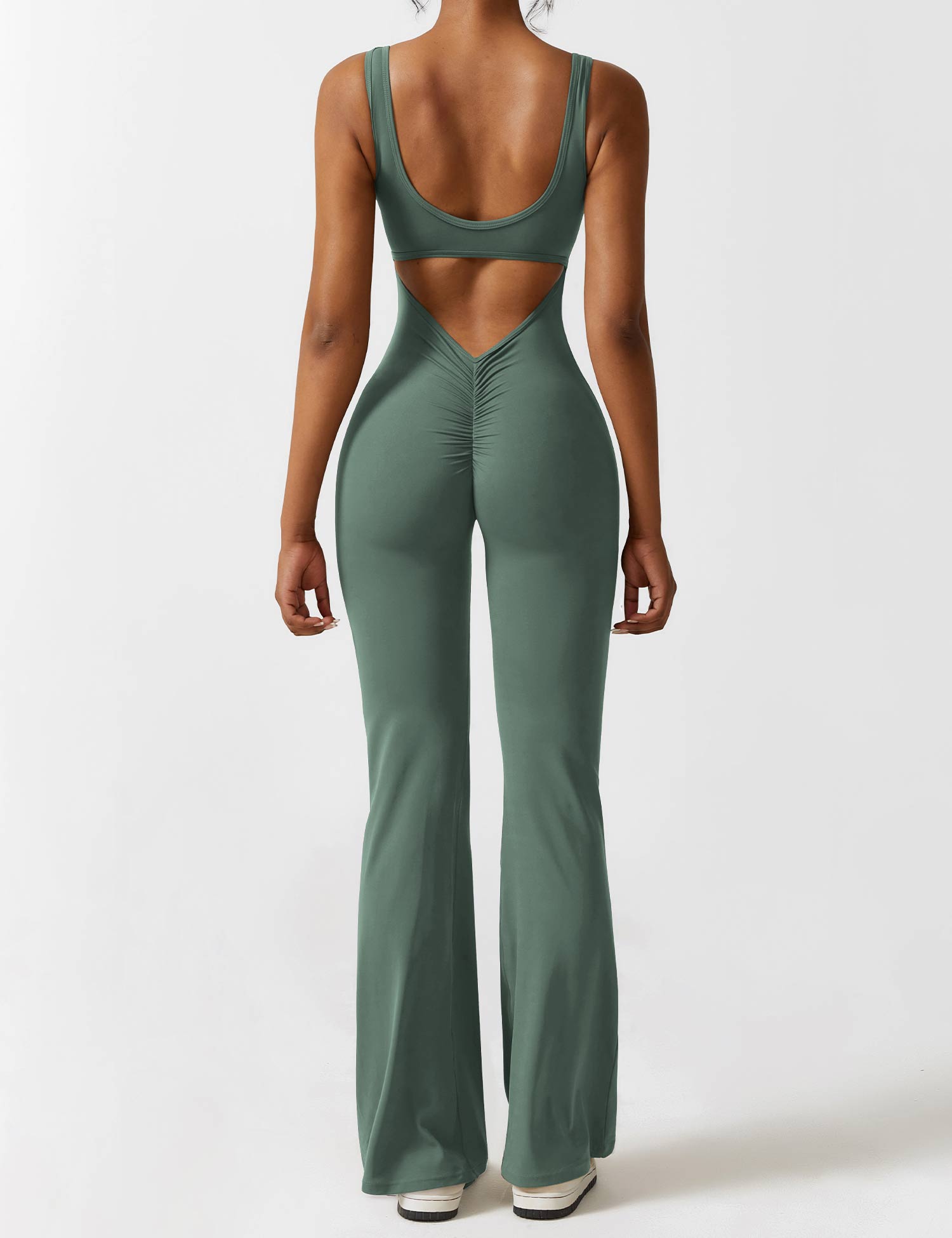 Denise - V-Rug Flared Jumpsuit voor Vrouwen