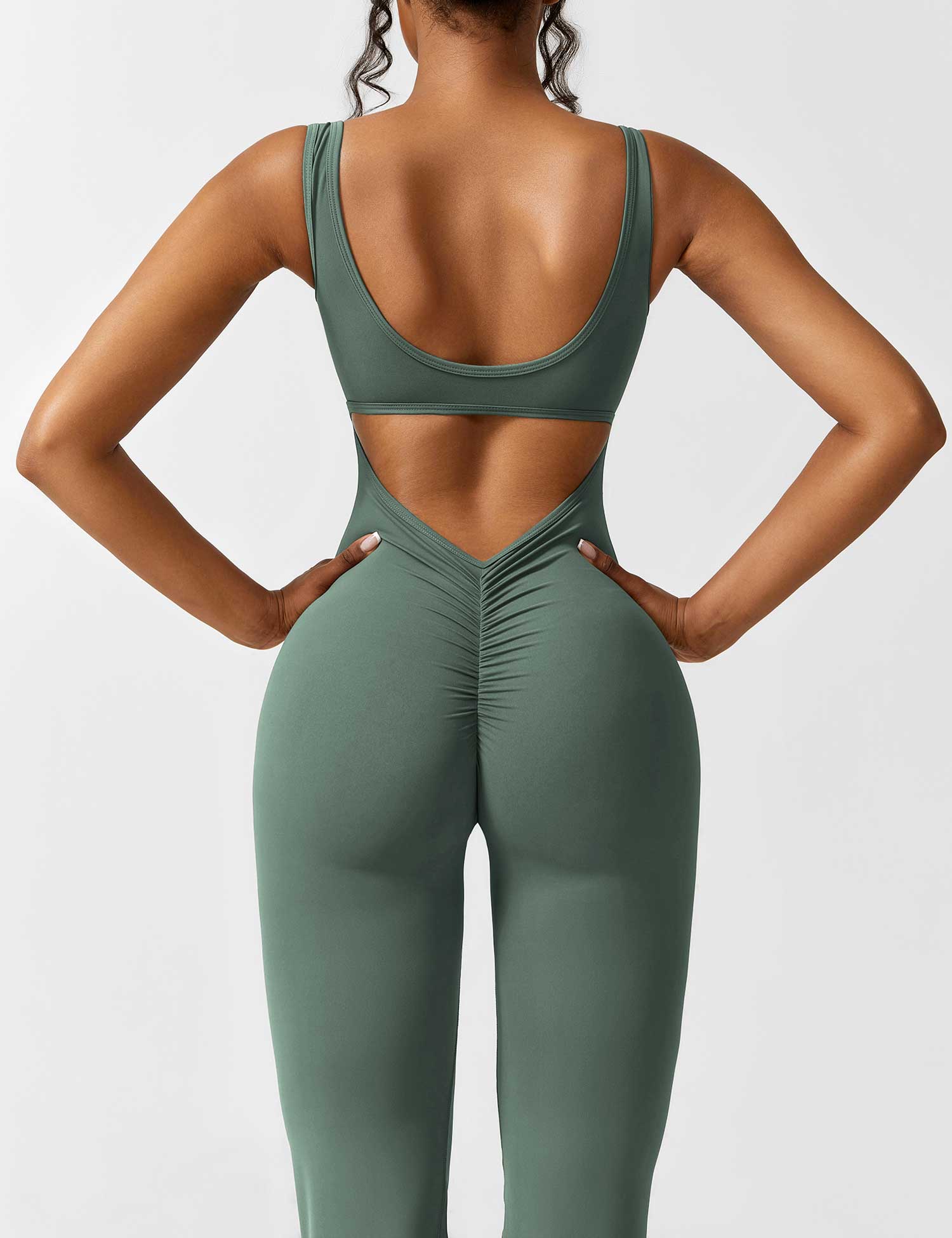 Denise - V-Rug Flared Jumpsuit voor Vrouwen
